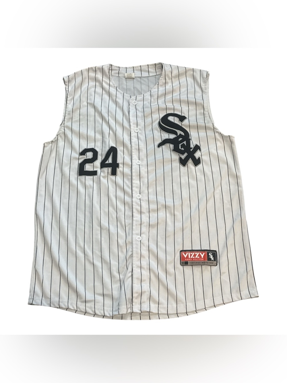 Chicago White Sox 2024 SGA Vizzy Sleeveless White Baseball Jersey Men XL